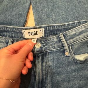 PAIGE Women's Light Blue Denim Jeans